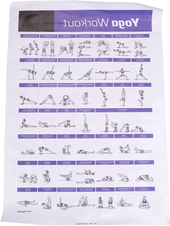 DKSooozs Yoga Pose Oefening Posters voor Full Body Workout Programma Thuis Gym Fitness Workout Posters