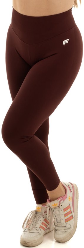 DM Training Pulse Legging Dames - High Waist - Squatproof & Shaping - Peach Butt Effect - Fitness, Yoga & Pilates (Bordeaux) van DM Training