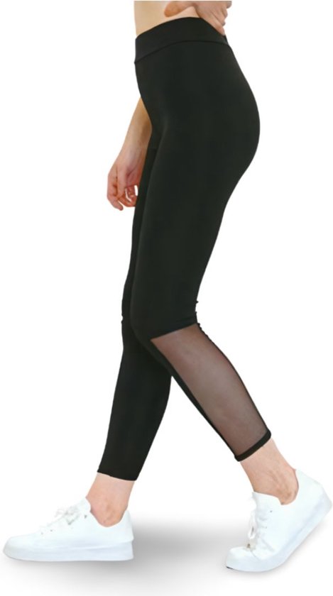 DONEX® Dames sportlegging - Sportkleding dames - yoga legging dames - Hardloopbroek dames - Dora - Zwart Maat S