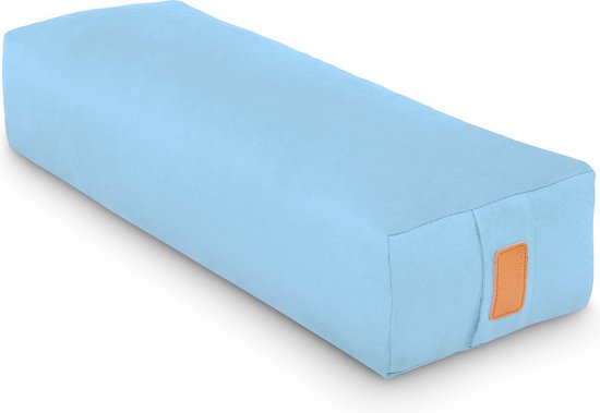 #DoYourYoga - Hoekig Yoga bolster - »Paravati« - Meditatiekussen met bio-organische boekweit schalen vulling - L67 cm & diam.13 cm - lavendel van #DoYourYoga
