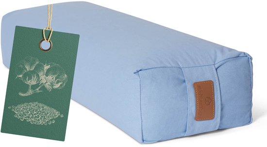 #DoYourYoga - Hoekig Yoga bolster - »Paravati« - Meditatiekussen met bio-organische boekweit schalen vulling - L67 cm & diam.13 cm - lavendel van #DoYourYoga