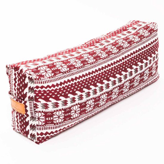 #DoYourYoga - Hoekig Yoga bolster - »Paravati« - Meditatiekussen met bio-organische Spelt vulling - L67 cm & diam.13 cm - Style (9) van #DoYourYoga