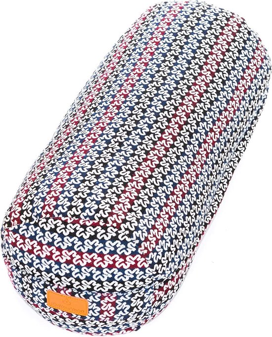 #DoYourYoga Tarik Cilinder yogabolster met bio-organische boekweit, wasbare overtrek van 100% katoen, 68 cm x 22 cm, yogakussen meditatie /zit /zafukussen voor Yin Yoga van #DoYourYoga