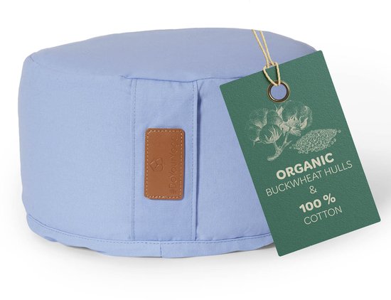 #DoYourYoga - Yoga kussen - »Vishnu« - rond meditatiekussen met bio-organische boekweit schalen vulling - H:15cm, diam.30cm - paars van Merkloos