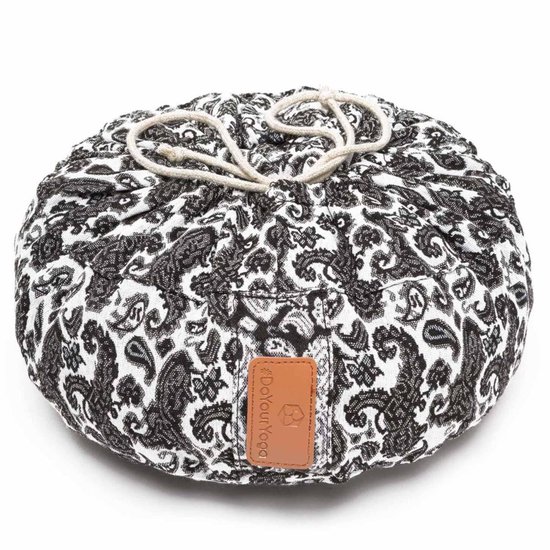 #DoYourYoga - Yoga kussen - »Vishnu« - rond meditatiekussen met bio-organische Spelt vulling - H:15cm, diam.30cm - Style (3) van #DoYourYoga