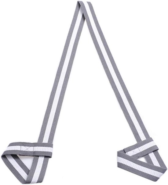 Draagband voor yogamat - Praktische band voor yogamatdrager - Grijs/Wit - Duurzaam en handig - Yoga accessoire met draagriem