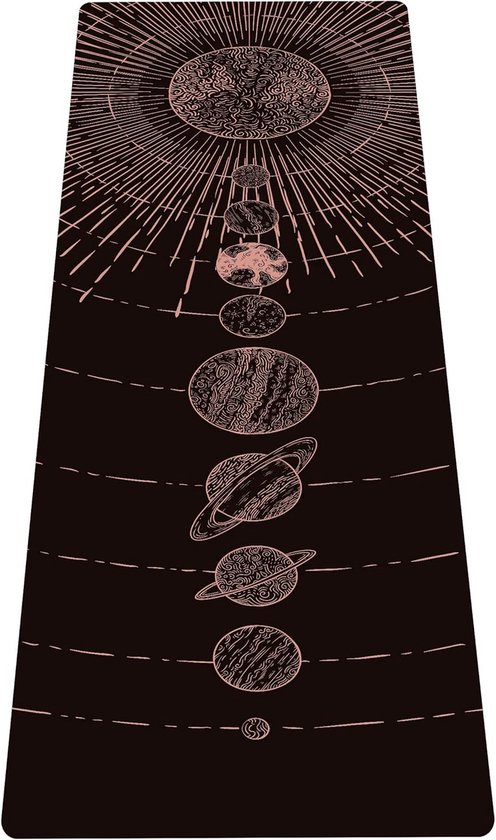 Draagbare reisyogamat lichtgewicht opvouwbaar 183 cm x 61 cm x 1,5 mm