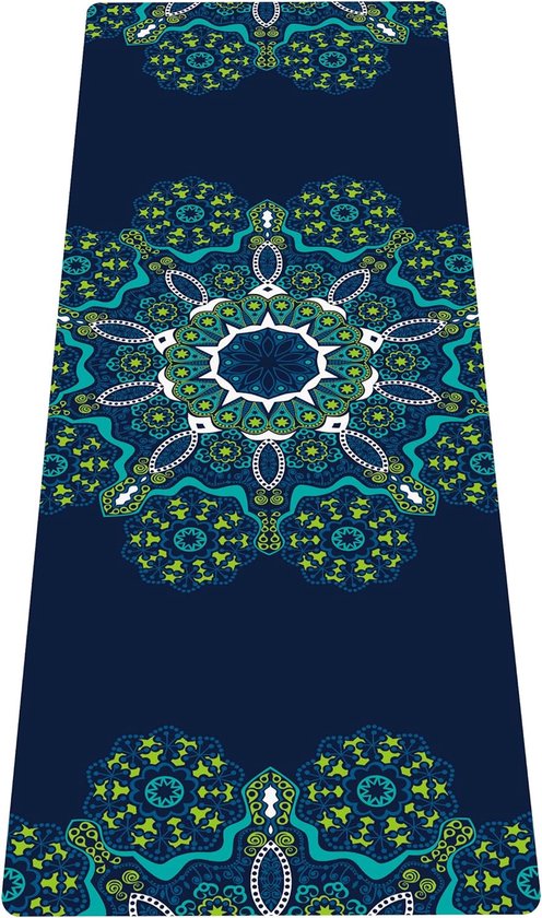 Draagbare reisyogamat, opvouwbare lichtgewicht oefenmat - Ideaal voor yoga, pilates, bikram, stretchen, trainen en sporten (72 x 24 x 1,5 mm) van Merkloos