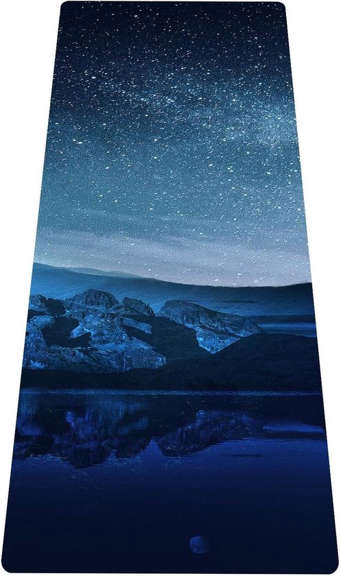 Draagbare yogamat voor op reis 15 mm antislip dunne gymnastiekmat - zacht licht oefenmat voor yoga pilates bikram stretching 180 x 61 cm van SAKèY