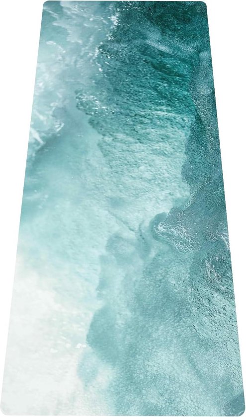 Draagbare Yogamat voor reis - 15 mm dik - Antislip Gymnastiekmat - Duurzaam - Imitatiesuède - Zachte Oefenmat - Yoga Pilates - Bikram Stretching - 180 x 61 cm van Navaris