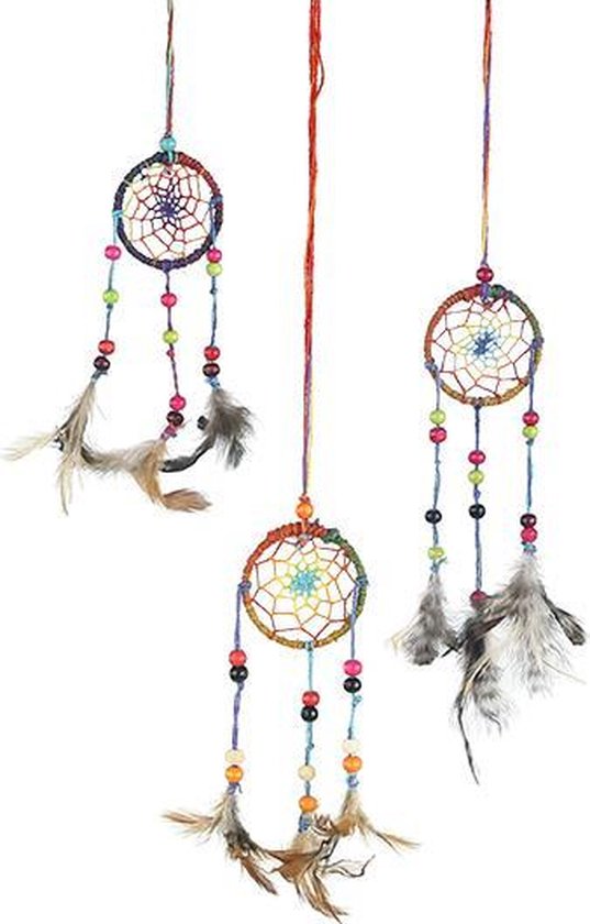 Dromenvanger hennep regenboog XS - 5.5x20cm - Hout - Veer van Moses