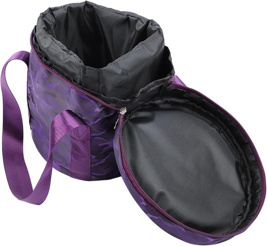 Dubbele Rits Klankschaal Tas - Muziekschaal Case met Handvat - Kristallen Schaal Opbergtas - Klankschaal Draagtas (10 inch puur paars) van MOEVERT