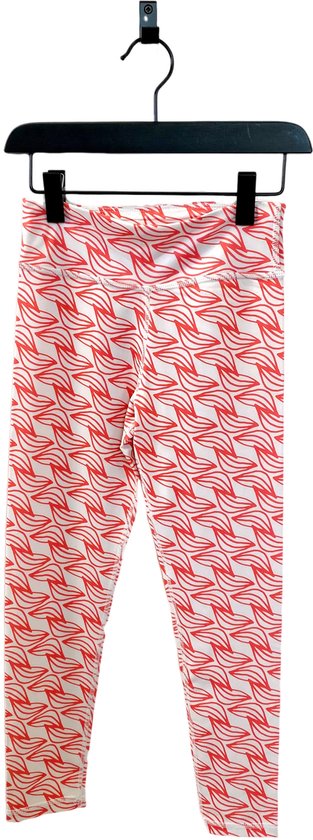 Ducksday - sport legging voor kinderen - sportbroek - dansbroek - Stretch materiaal -unisex - Ondo - Koraalrood - maat 122/128 van Ducksday