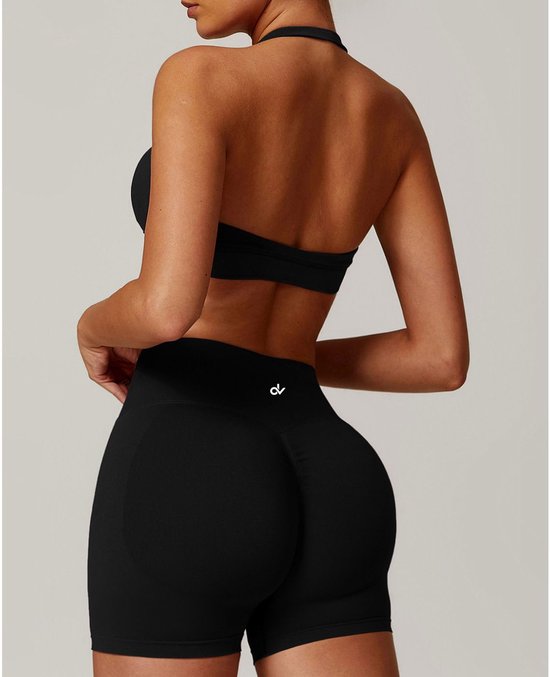DV – Maat XL - Sportshort Zwart – SculptWear – Dames – High Waist, Aansluitend & Ademend – Combineer met bijpassende Top van Merkloos