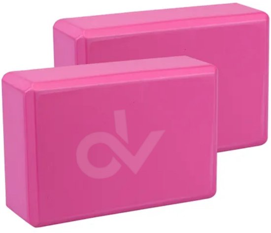 DV – Roze – Yoga Blok – Lichtgewicht – EVA Foam – Ondersteuning bij Yoga & Pilates – Antislip – Voor Beginners & Gevorderden van Merkloos