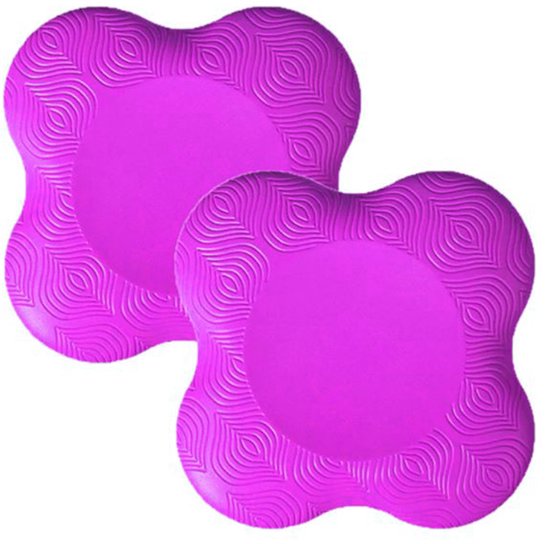 DW4Trading Yoga Kniebeschermer Mat Paars - Sport Balans Kussen - Set van 2 Stuks - 20x20 cm van Merkloos