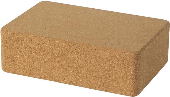 DW4Trading Yoga Kurk Blok met Afgeronde Hoeken - 22x14,5x7 cm - Rechthoek - Fitness – Fysio - Pilates van DW
