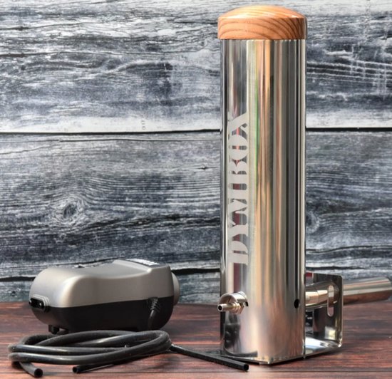 Dymbox 2,3L koud rookgenerator Basic Starters Kit (incl. 5KG rookhout snippers, luchtpomp) voor rookovens rookkasten en BBQ ( cold smoker ) koud rook generator CSG van Dymbox