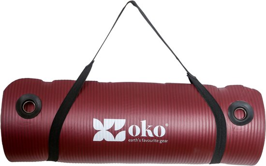 Eco-verantwoorde yogamat (met oogjes) - 1,5cm dik