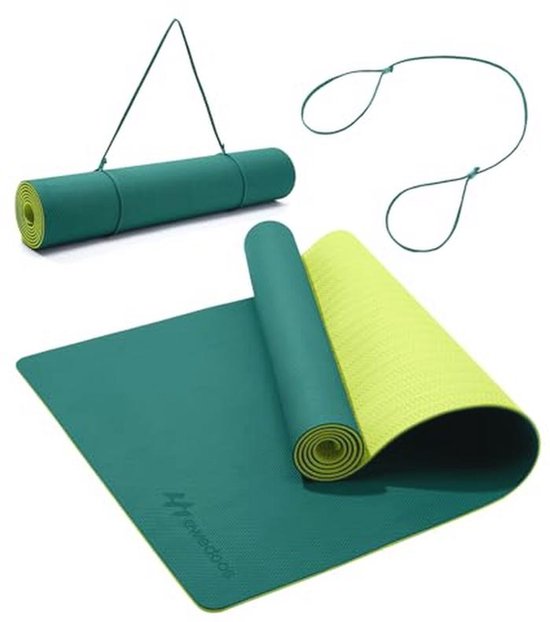 Eco-vriendelijke yogamat voor extra grip - antislip en veelzijdig voor yoga, pilates en fitness van Merkloos