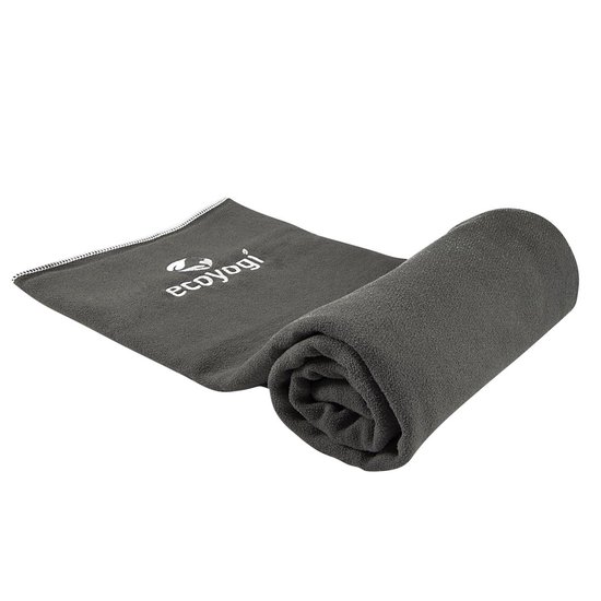 Ecoyogi Hot Yoga Handdoek - Grijs (183 x 62 cm) - Materiaal: 20% nylon en 80% polyester van Ecoyogi
