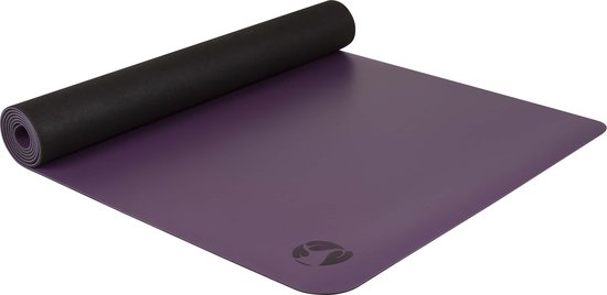 Ecoyogi PRO GRIP Yogamat (180 x 65 x 0,42 cm) - Paars - 100% Natuurrubber en Vochtabsorberende PU Top Laag | Geweldige veerkracht | Onder alle omstandigheden een stevige grip | Geschikt voor Hot, Bikram, Vinyasa, Flow, Ayenger en Ashtanga Yoga van Ecoyogi