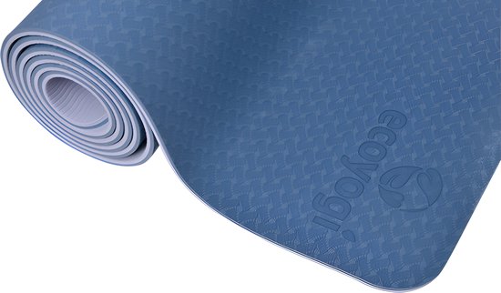 Ecoyogi Soft Comfort TPE 2.0 Yogamat Donker Blauw – Milieuvriendelijk, Ultralicht & Comfortabel – 183x61 cm – 6 mm Dik – Perfect voor Gevoelige Gewrichten & Rustige Yogastijlen – Waterdicht & Latexvrij - Dikke yoga mat - Geschikt als Fitness Mat van Merkloos