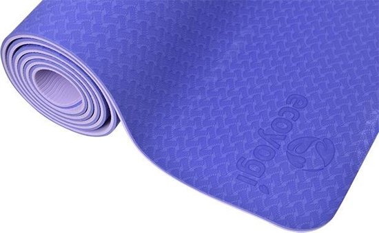 Ecoyogi Soft Comfort TPE Yogamat Paars – Milieuvriendelijk, Ultralicht & Comfortabel – 183x61 cm – 6 mm Dik – Perfect voor Gevoelige Gewrichten & Rustige Yogastijlen – Waterdicht & Latexvrij - Dikke yoga mat - Geschikt als Fitness Mat en Sport Mat van Ecoyogi