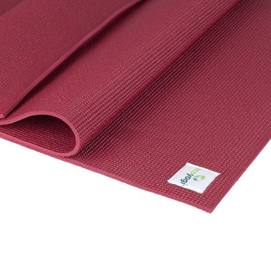 Ecoyogi - Yogamat - 200 cm x 61 cm x 0,6 cm - bordeaux - Extra lang van Ecoyogi