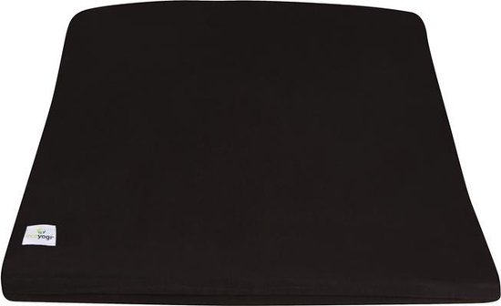 Ecoyogi - Zabuton - Meditatie mat vierkant - 85 x 70 x 7 cm - Zwart - Eco katoen - Wasbare hoes van Ecoyogi