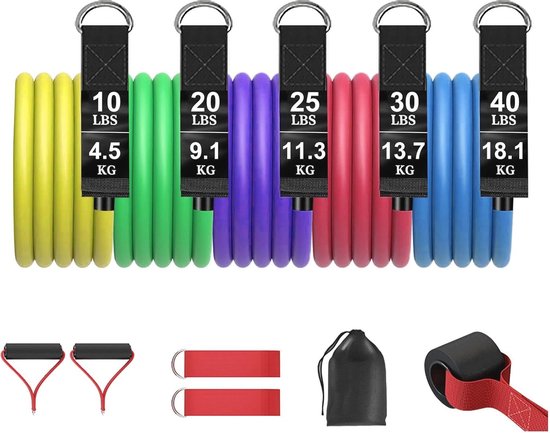 Elastische Fitnessbanden voor Complete Workout | Stretch Banden en Training Strap voor Thuis van $