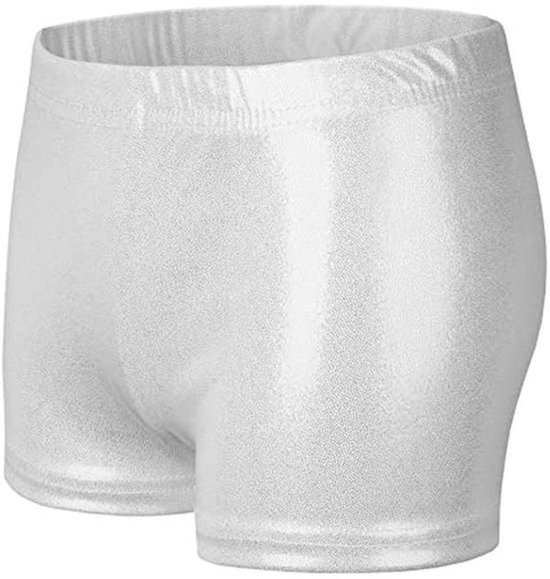 Elastische Taille Glanzende Metallic Shorts voor Meisjes - Sport, Yoga en Gymnastiek