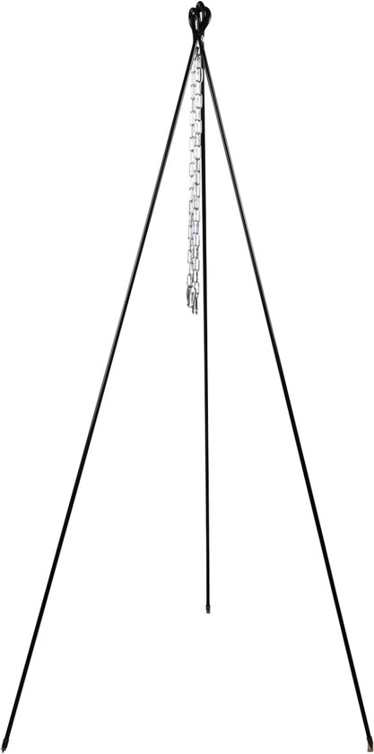 Esschert Design - Driepoot met ketting - Haardvuur accessoires - Staal - Zwart van Esschert Design