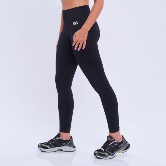 Euphoria High Waist Sportlegging Dames - Sportkleding Dames - High Waist - Sportbroek Dames - Yoga Broek Dames - Zwart - Maat S van Merkloos
