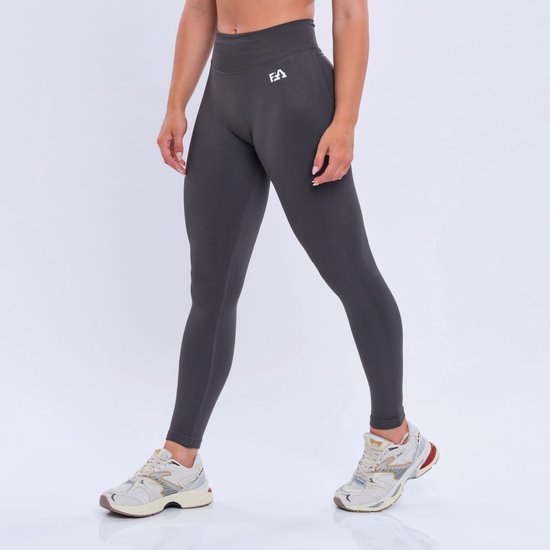 Euphoria Sportlegging Dames - Sportkleding Dames - Sportbroek Dames - Yoga Broek Dames - Grijs - Maat M van Merkloos