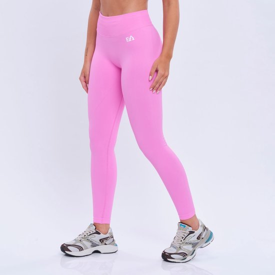 Euphoria Sportlegging Dames - Sportkleding Dames - Sportbroek Dames - Yoga Broek Dames - Roze - Maat M