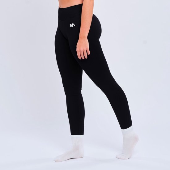 Euphoria Sportlegging Dames - Sportkleding Dames - Sportbroek Dames - Yoga Broek Dames - Zwart - Maat M