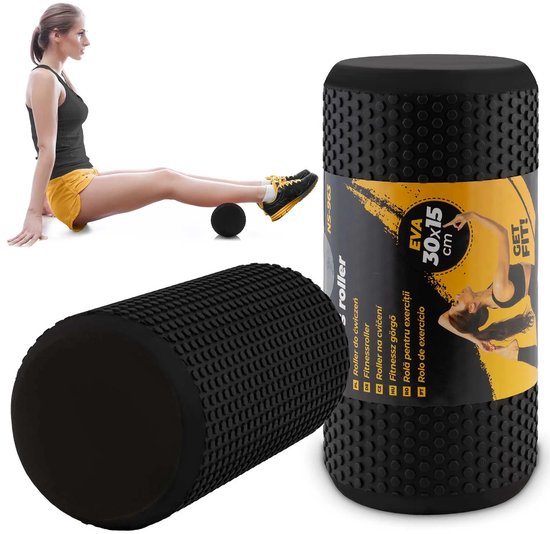 EVA foam roller voor oefeningen NS-963 zwart