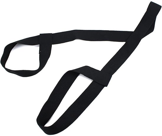 EXCITAT Straps - Draagriem voor yogamat - Verstelbaar - Geschikt voor yogamat, pilates, oefeningen, cardio, fitness - Zwart van Merkloos