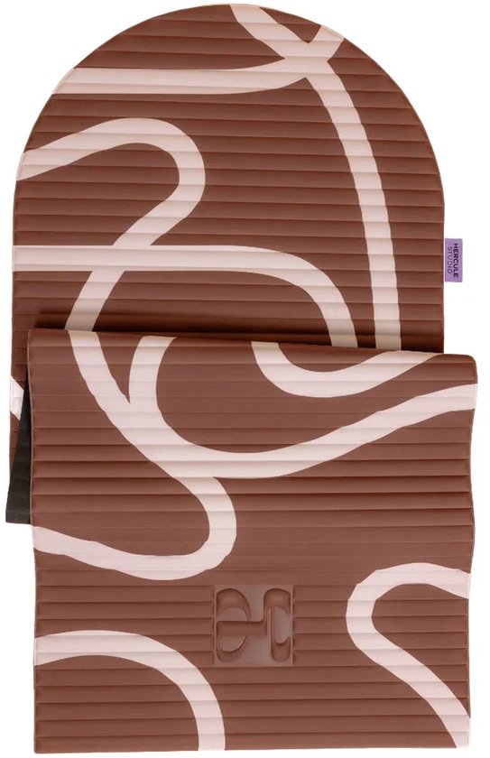 Exercise mat Archy 8 mm - Hercule Studio - bari choco print van Merkloos