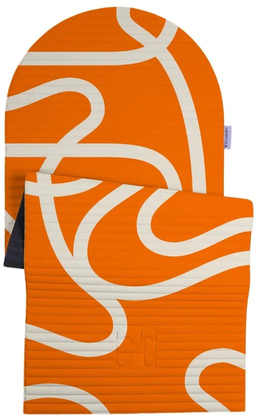 Exercise mat Archy 8 mm - Hercule Studio - bari print orange pop van Merkloos
