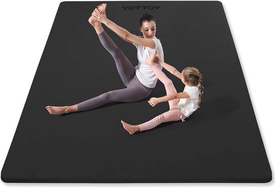Extra brede antislip yogamat voor pilates en fitness (75 x 52 inch)