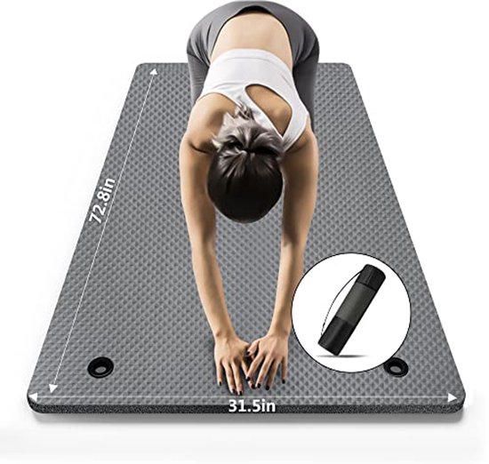Extra Brede en Dikke Antislip Yoga Mat 31,5 inch - Perfect voor Alle Soorten Yoga, Pilates en Fitness Oefeningen