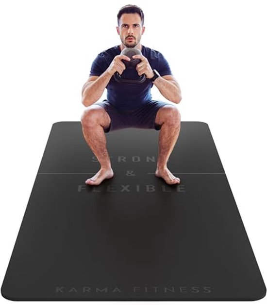 Extra brede en dikke yogamat voor thuis workouts - antislip en zweetbestendig
