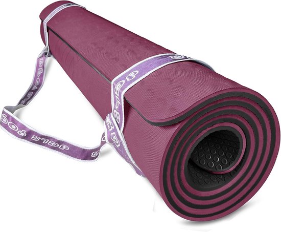 Extra Brede Pro Yogamat 10mm TPE - Dikke Comfortabele Oefenmat met Draagriem