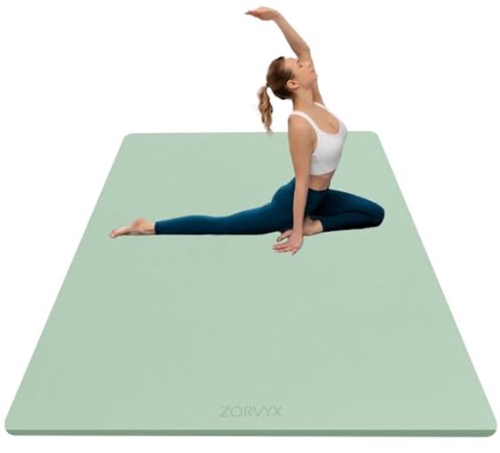 Extra Dikke Antislip Yoga Mat XXL 200x100cm | Fitnessmat voor Thuis en Gym van Merkloos