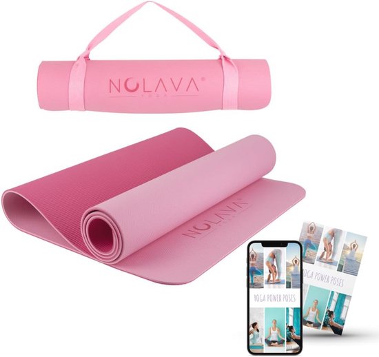 Extra dikke antislip yogamat voor yoga en pilates - milieuvriendelijk en scheurbestendig