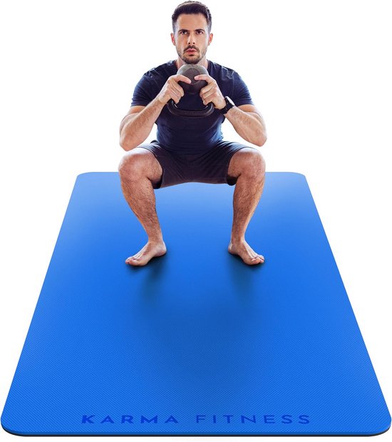 Extra dikke en extra brede antislip yogamat voor thuis - 183 cm x 80 cm x 10 mm - Perfect voor HIIT, pilates en gymnastiek