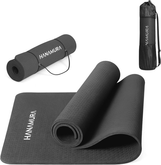 Extra dikke milieuvriendelijke yoga mat - 61 x 183 cm - TPE materiaal - perfect voor yoga en fitness