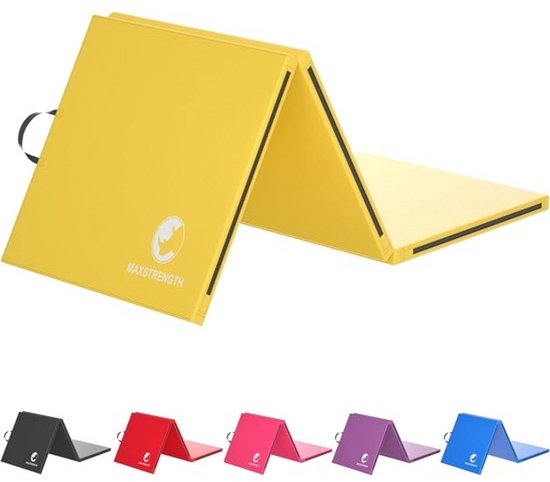 Extra Dikke Opvouwbare Yogamat - Antislip Fitnessmat met Handvat - Yoga, Gymnastiek en Reizen - 1,8 m lang en 60 cm breed